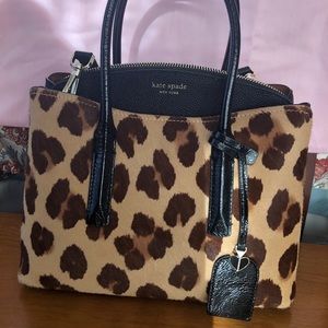 Kate Spade Margaux calf hair satchel